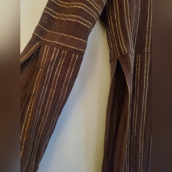 Opal Moon Designs Brown Gold Hooded Duster Layer Dress - Picture 5 of 6